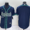 Men’s Seattle Seahawks Blank Navy Blue Stitched MLB Cool Base Nike Baseball Jersey