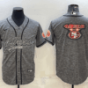 Men’s San Francisco 49ers Grey Team Big Logo With Patch Cool Base Stitched Baseball Jersey