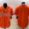 Men’s Cincinnati Bengals Blank Orange With Patch Cool Base Stitched Baseball Jersey