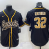 Men’s New Orleans Saints #32 Tyrann Mathieu Black Stitched MLB Cool Base Nike Baseball Jersey