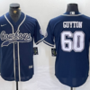 Men’s Dallas Cowboys #60 Tyler Guyton Navy Cool Base Stitched Baseball Jersey