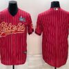 Men’s Kansas City Chiefs Blank Red With Super Bowl LVII Patch Cool Base Stitched Baseball Jersey