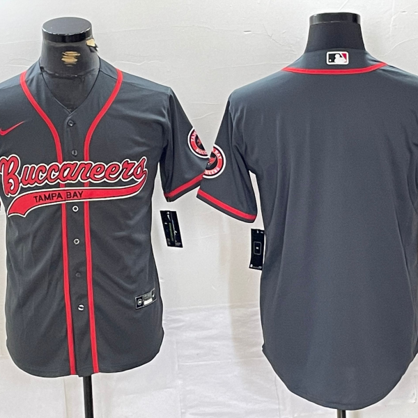 Men’s Tampa Bay Buccaneers Blank Grey Cool Base Stitched Baseball Jersey