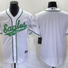 Men’s Philadelphia Eagles Blank White Cool Base Stitched Baseball Jersey