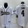 Men’s Las Vegas Raiders #4 Derek Carr White Stitched MLB Cool Base Nike Baseball Jersey