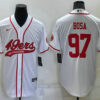 Men’s San Francisco 49ers #97 Nick Bosa White Stitched Cool Base Nike Baseball Jersey