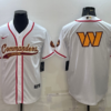 Men’s Washington Commanders White Team Big Logo With Patch Cool Base Stitched Baseball Jersey