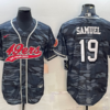 Men’s San Francisco 49ers #19 Deebo Samuel Grey Camo With Patch Cool Base Stitched Baseball Jersey