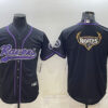 Men’s Baltimore Ravens Black Team Big Logo With Patch Cool Base Stitched Baseball Jersey