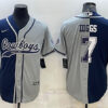 Men’s Dallas Cowboys #7 Trevon Diggs Navy Gray Split With Patch Cool Base Stitched Baseball Jersey