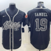 Men’s San Francisco 49ers #19 Deebo Samuel Black Reflective With Patch Cool Base Stitched Baseball Jersey
