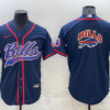 Men’s Buffalo Bills Royal Team Big Logo With Patch Cool Base Stitched Baseball Jersey