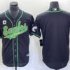 Men’s Philadelphia Eagles Blank Black With C Patch Cool Base Stitched Baseball Jersey