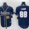 Men’s Dallas Cowboys #88 CeeDee Lamb Navy Cool Base Stitched Baseball Jerseys