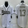 Men’s Las Vegas Raiders #13 Hunter Renfrow White Stitched MLB Cool Base Nike Baseball Jersey