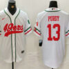 Men’s San Francisco 49ers #13 Brock Purdy White Mexico Cool Base Stitched Baseball Jersey