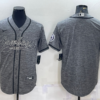 Men’s Dallas Cowboys Blank Grey Gridiron Cool Base Stitched Baseball Jersey