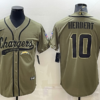 Men’s Los Angeles Chargers #10 Justin Herbert Olive Salute to Service Cool Base Stitched Baseball Jersey