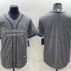 Men’s Tampa Bay Buccaneers Blank Gray With Patch Cool Base Stitched Baseball Jersey