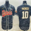 Men’s Kansas City Chiefs #10 Isiah Pacheco Grey Camo With Super Bowl LVII Patch Cool Base Stitched Baseball Jersey