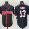 Men’s Tampa Bay Buccaneers #13 Mike Evans Black With Patch Cool Base Stitched Baseball Jersey