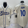 Men’s Los Angeles Rams #10 Cooper Kupp Cream Stitched Cool Base Nike Baseball Jersey