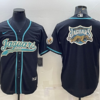 Men’s Jacksonville Jaguars Black Team Big Logo With Patch Cool Base Stitched Baseball Jersey