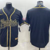 Men’s New England Patriots Blank Black Gold With Patch Cool Base Stitched Baseball Jersey