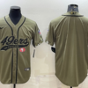 Men’s San Francisco 49ers Blank Olive Salute to Service Cool Base Stitched Baseball Jersey