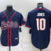 Men’s New England Patriots #10 Mac Jones Navy Blue Stitched MLB Cool Base Nike Baseball Jersey