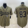 Men’s Las Vegas Raiders #83 Darren Waller 2022 Olive Salute to Service Cool Base Stitched Baseball Jersey