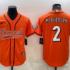 Men’s Cincinnati Bengals #2 Evan McPherson Orange With Patch Cool Base Stitched Baseball Jersey