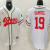 Men’s San Francisco 49ers #19 Deebo Samuel White Mexico Cool Base Stitched Baseball Jersey