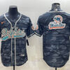 Men’s Miami Dolphins Gray Camo Team Big Logo With Patch Cool Base Stitched Baseball Jersey