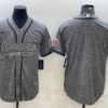 Men’s Chicago Bears Blank Grey With Patch Cool Base Stitched Baseball Jersey
