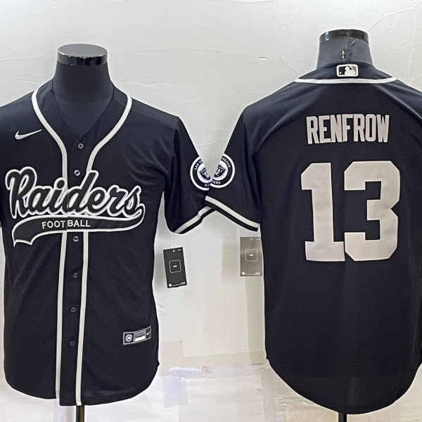 Men’s Las Vegas Raiders #13 Hunter Renfrow Black Stitched MLB Cool Base Nike Baseball Jersey