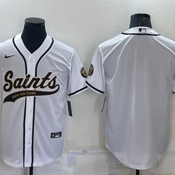 Men’s New Orleans Saints Blank Grey Stitched Cool Base Nike Baseball Jersey