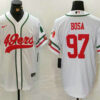 Men’s San Francisco 49ers #97 Nick Bosa White Mexico Cool Base Stitched Baseball Jersey
