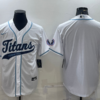 Men’s Tennessee Titans Blank White With Patch Cool Base Stitched Baseball Jersey