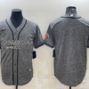 Men’s Cincinnati Bengals Blank Grey Gridiron Cool Base Stitched Baseball Jersey