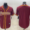 Men’s Washington Commanders Blank Burgundy With Patch Cool Base Stitched Baseball Jersey