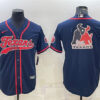 Men’s Houston Texans Navy Team Big Logo With Patch Cool Base Stitched Baseball Jersey