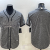 Men’s Philadelphia Eagles Blank Grey With Patch Cool Base Stitched Baseball Jersey