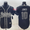 Men’s New England Patriots #10 Mac Jones Black Reflective With Patch Cool Base Stitched Baseball Jersey