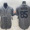 Men’s San Francisco 49ers #85 George Kittle Gray With Patch Cool Base Stitched Baseball Jersey