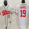 Men’s San Francisco 49ers #19 Deebo Samuel Number White Mexico Cool Base Stitched Baseball Jersey