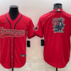 Men’s Tampa Bay Buccaneers Red Team Big Logo With Patch Cool Base Stitched Baseball Jersey