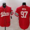 Men’s San Francisco 49ers #97 Nick Bosa Red Mexico Cool Base Stitched Baseball Jersey