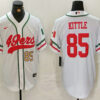 Men’s San Francisco 49ers #85 George Kittle Number White Mexico Cool Base Stitched Baseball Jersey