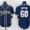 Men’s Dallas Cowboys #60 Tyler Guyton Navy Cool Base Baseball Stitched Jersey